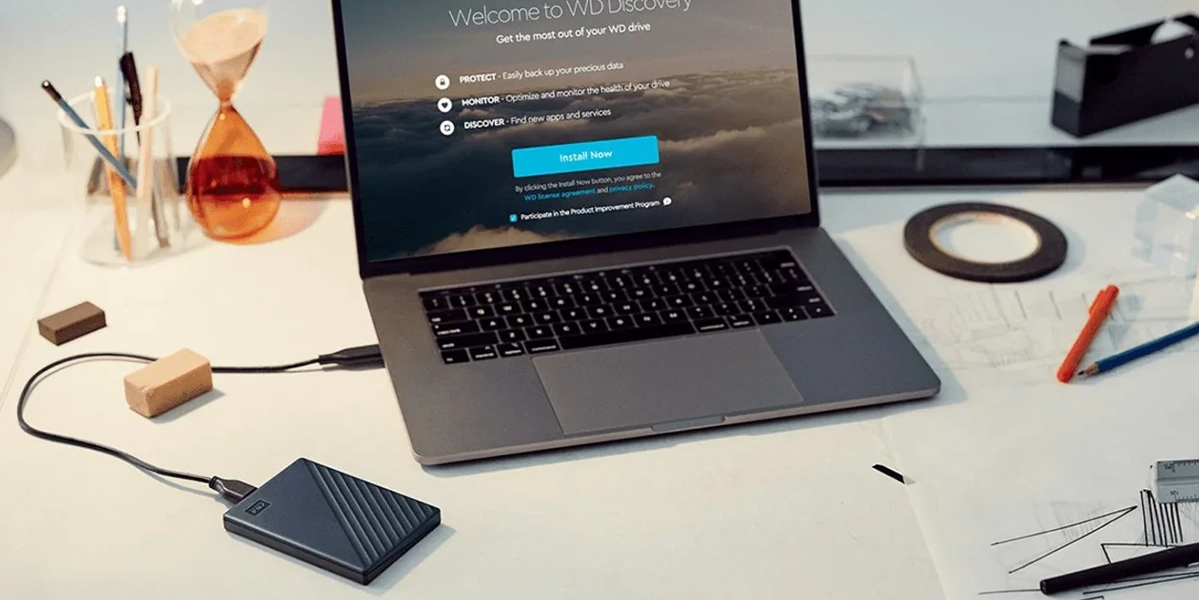 Портативный SSD WD My Passport для Mac – общий вид накопителя