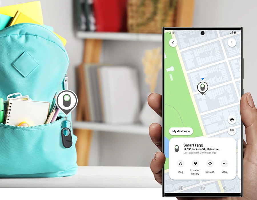 Пошуковий брелок Samsung Galaxy SmartTag2 - Black (EI-T5600BBEG)