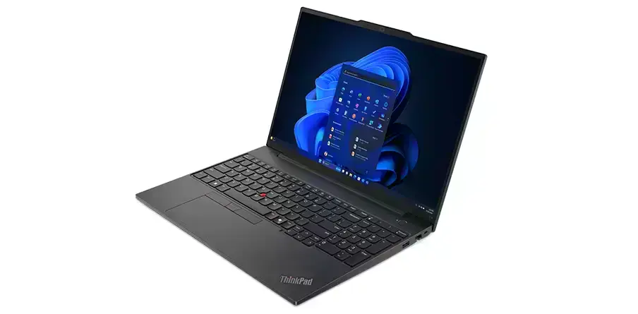 Ноутбук Lenovo ThinkPad E16 Gen 2 с большим дисплеем и процессором AMD Ryzen 7000.