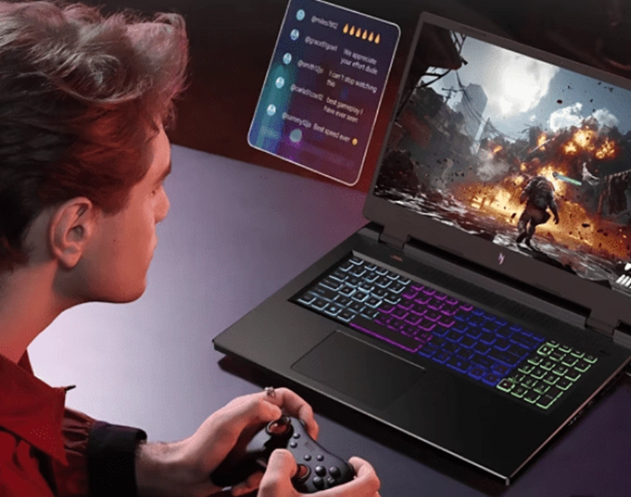 Ноутбук Acer Nitro 17 з RGB підсвіткою клавіатури
