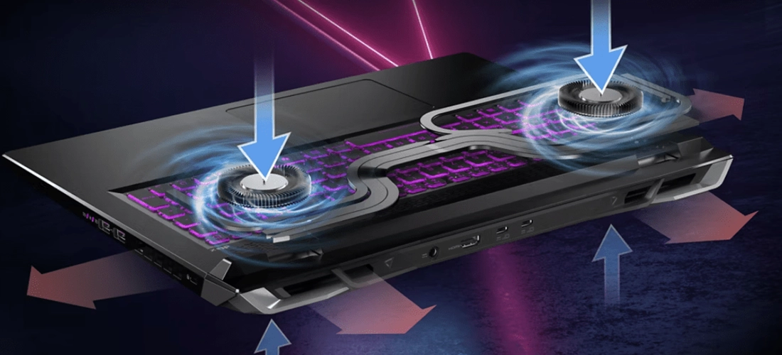 Система охолодження Acer Nitro 17 з двома вентиляторами