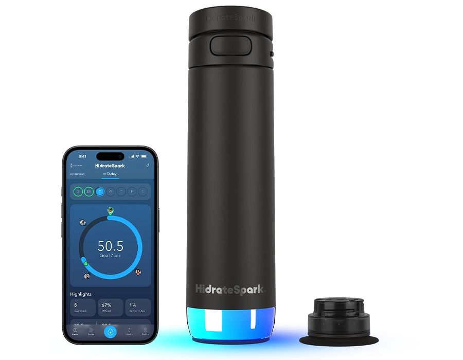HidrateSpark - інтерфейс додатку з персоналізованими гідраційними цілями