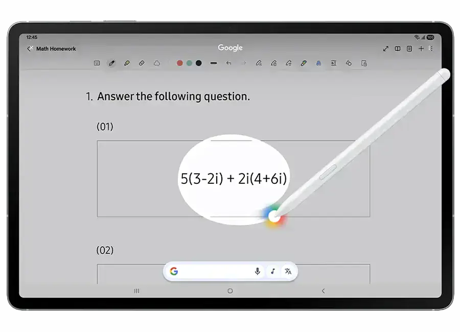 Планшет Galaxy Tab S10 FE використовується для навчання та домашніх завдань