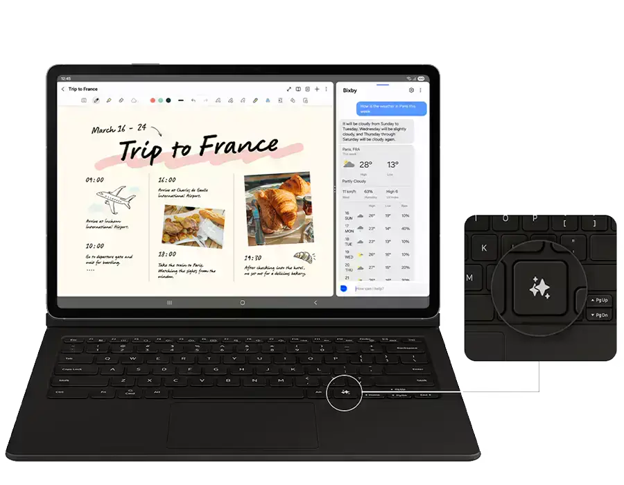 Функція Galaxy AI Key на планшеті Galaxy Tab S10 FE