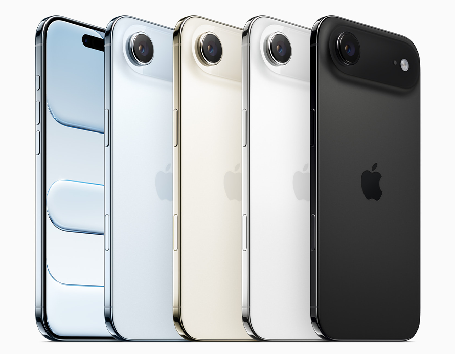 iPhone Air різні кольори на білому фоні