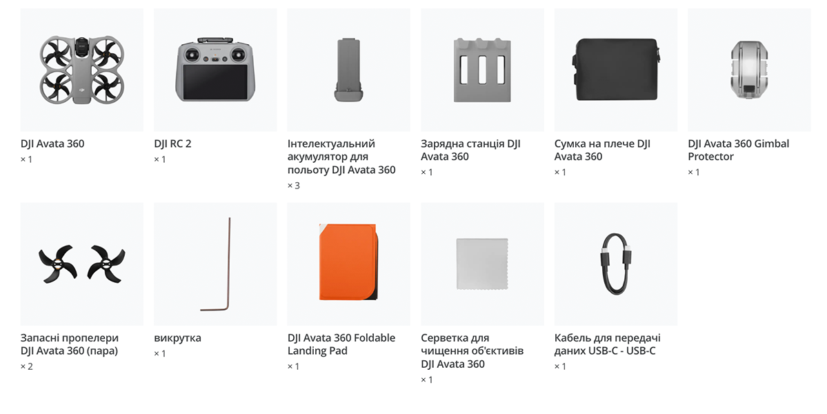 Квадрокоптер DJI Avata 360 Fly More Combo [DJI RC 2]