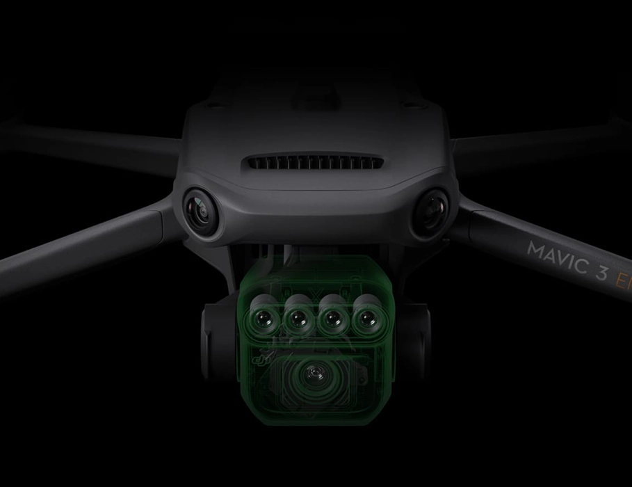 Компоненты системы камер DJI Mavic 3M: RGB и мультиспектральные сенсоры