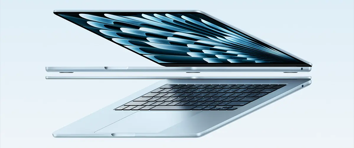 MacBook Air M4, передний вид, на белом фоне