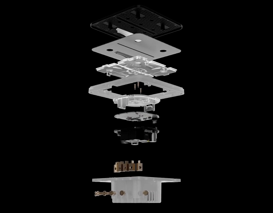 LightSwitch [2-gang/2-way] - демонстрація внутрішніх компонентів