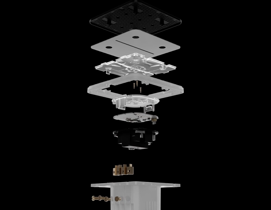 Розумний сенсорний перехресний вимикач Ajax LightSwitch (Crossover) Jeweller - Graphite