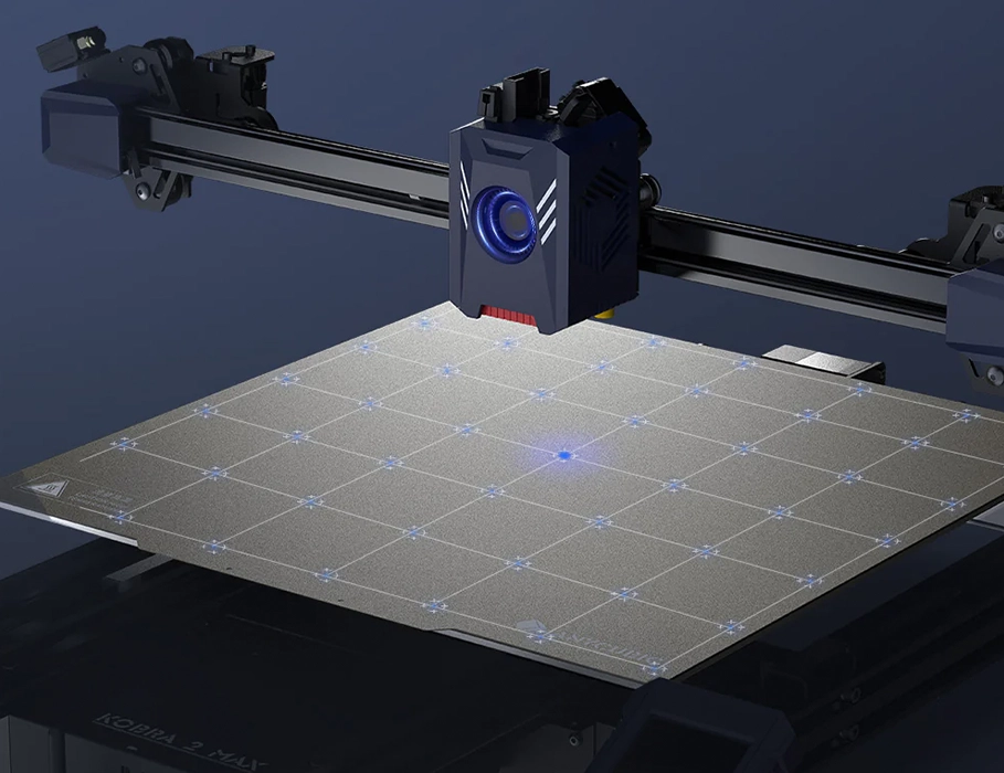 Принтер Anycubic Kobra 2 Max демонстрация выравнивания