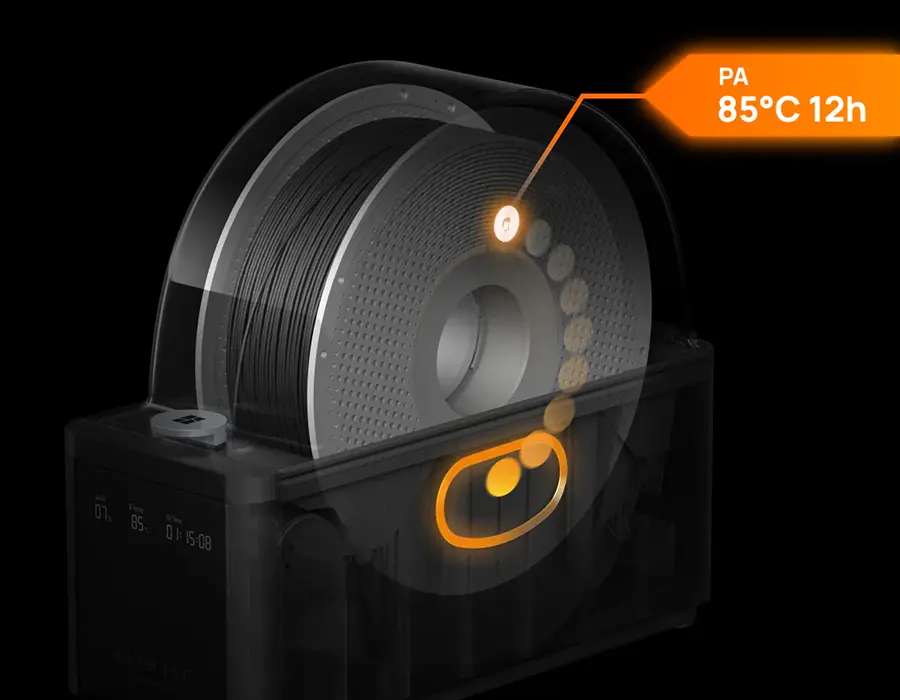 AMS HT — автоматичне зчитування RFID для налаштування параметрів сушіння