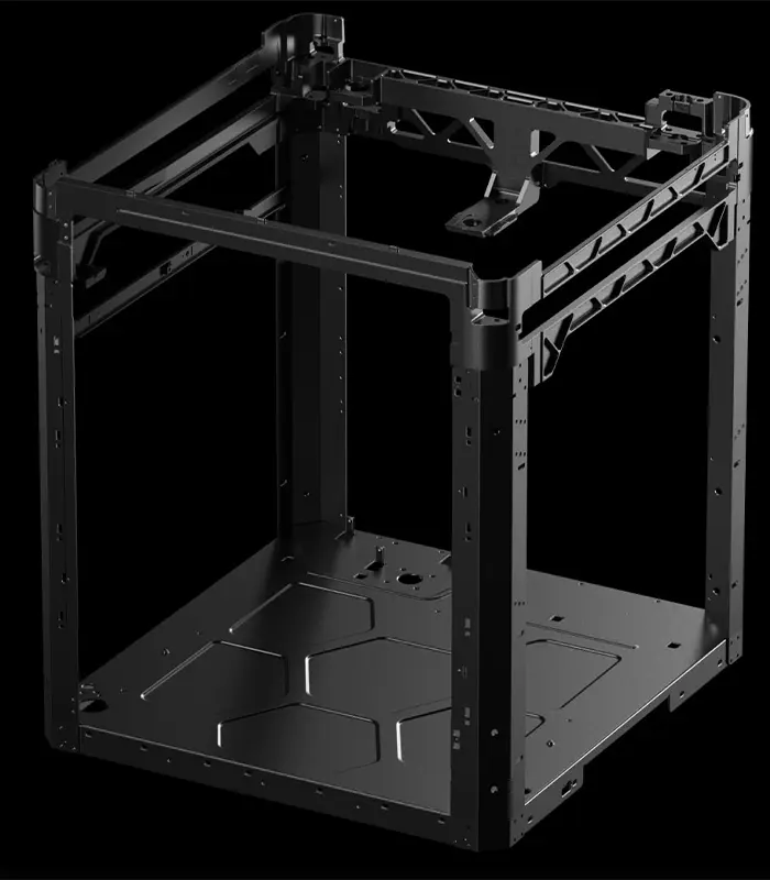 Цільнометалевий каркас і литий шасі 3D-принтера H2D