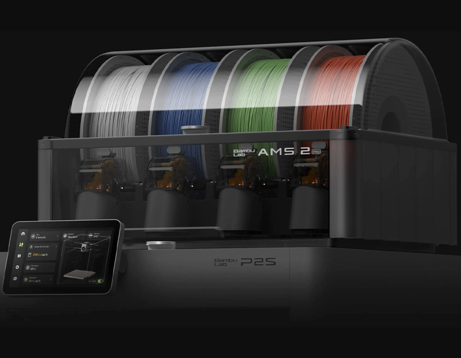 Bambu Lab AMS 2 Pro — система многоцветной печати с функцией сушки филамента