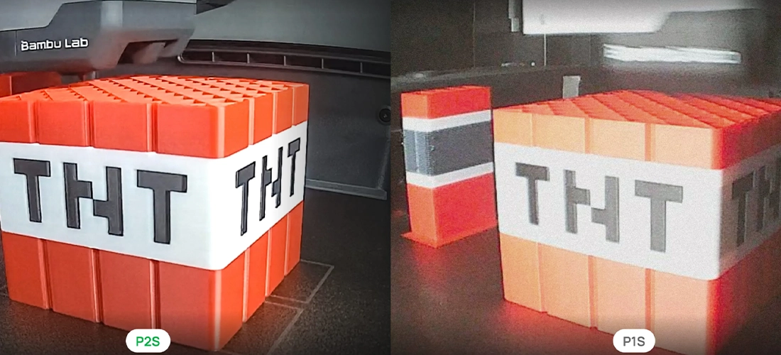 Bambu Lab P2S — камера с LED-подсветкой для съёмки таймлапсов и удалённого мониторинга