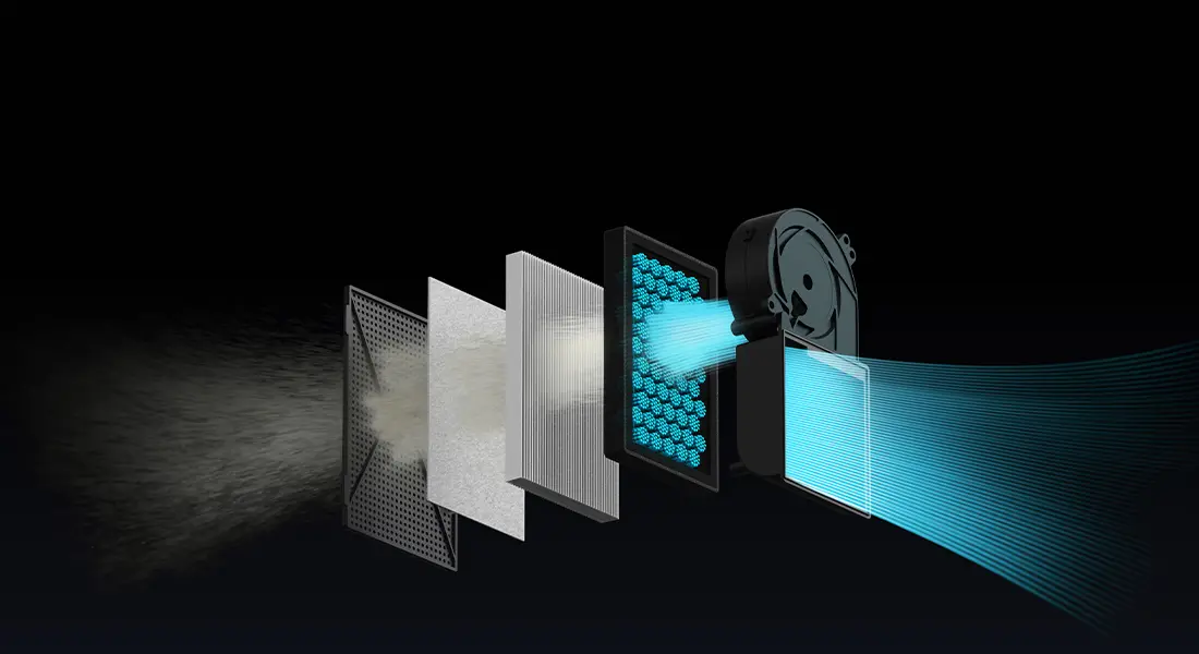 Трёхступенчатая система очистки воздуха Bambu Lab X1E с HEPA и угольными фильтрами