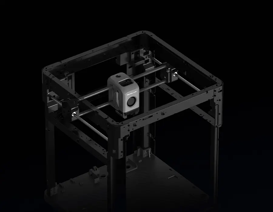 Конструкция CoreXY с углеродными стержнями для высокоскоростной печати