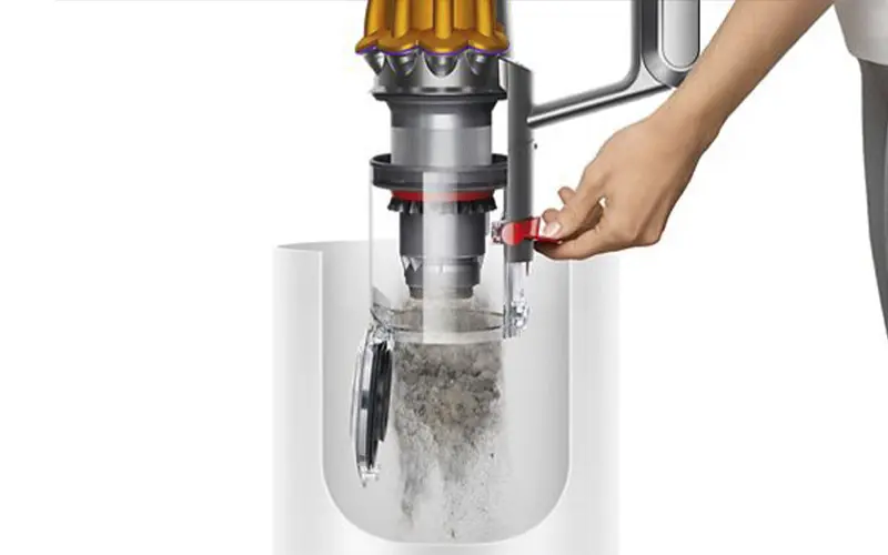 Легке спустошення контейнера Dyson V12