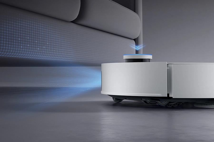 Робот-пилосос Dreame Bot L50 Pro Ultra у процесі розпізнавання перешкод