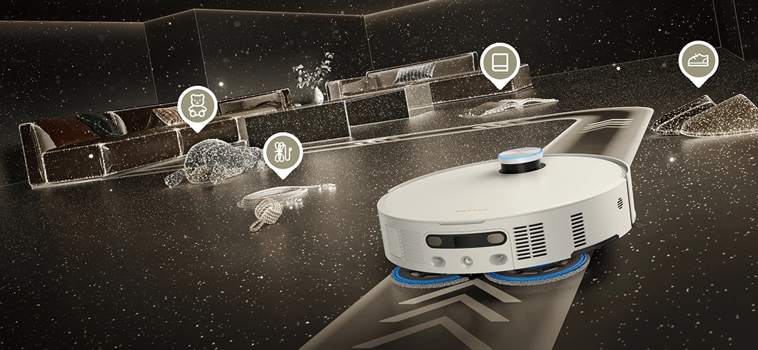 Робот-пилосос з вологим прибиранням Dreame Bot MatriX 10 Ultra White (RLX95CE-Wh)