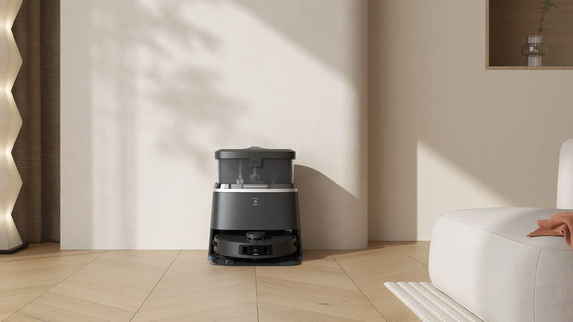 Робот-пылесос ECOVACS DEEBOT T30 OMNI в процессе очистки