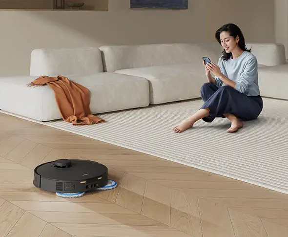 Технология очистки OZMO TURBO 2.0 в работе робота-пылесоса ECOVACS DEEBOT T30 OMNI