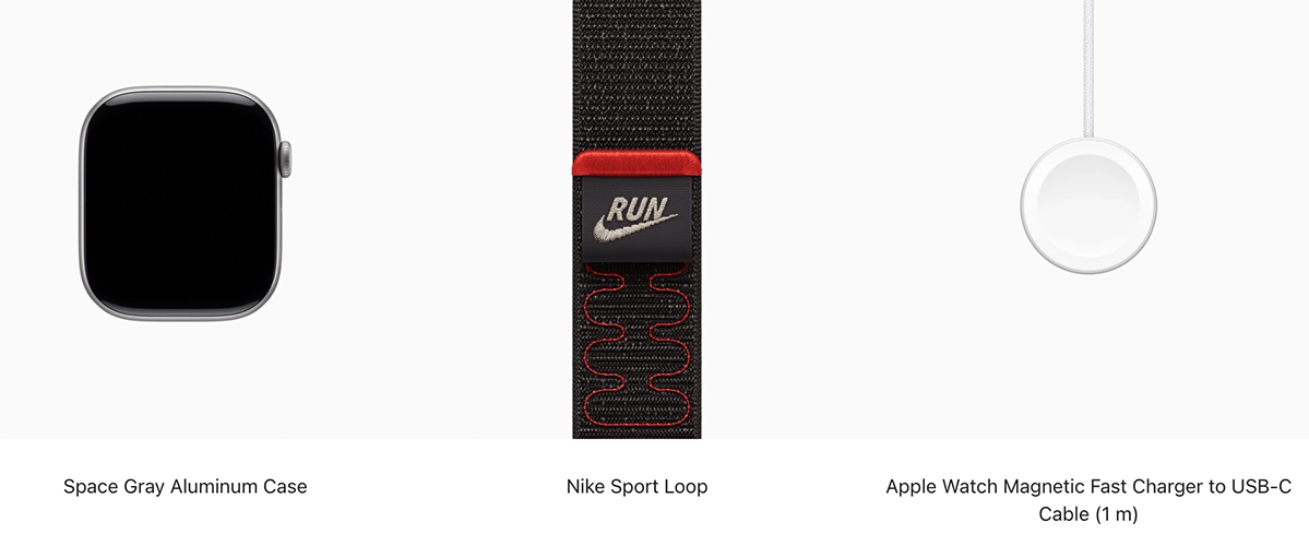 Apple Watch Series 11 GPS 46mm Space Gray Aluminum Case with Midnight Black Nike Sport Loop (MEW94+MGD34)