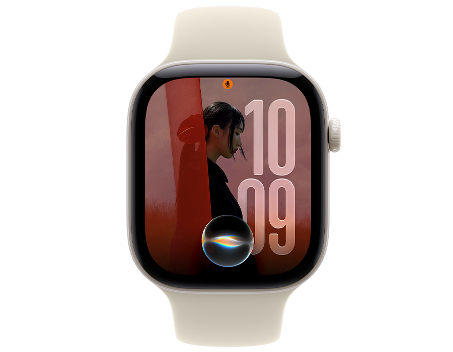 Apple Watch Series 12 GPS 42mm Light Gold Aluminum Case with Sand Sport Band - M/L (MJEE4)