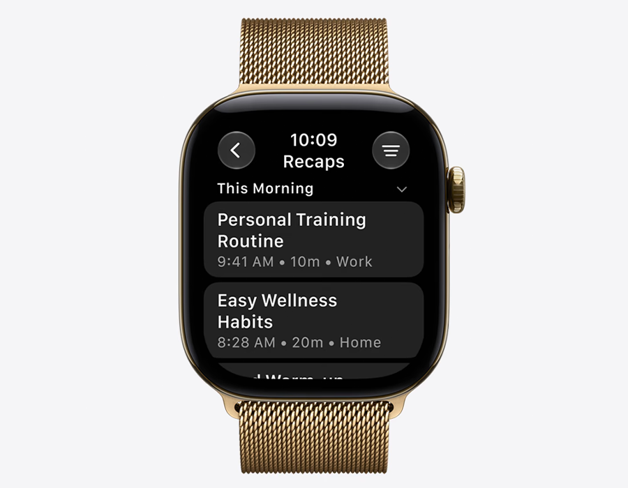 Apple Watch Series 12 GPS 42mm Light Gold Aluminum Case with Sand Sport Band - M/L (MJEE4)