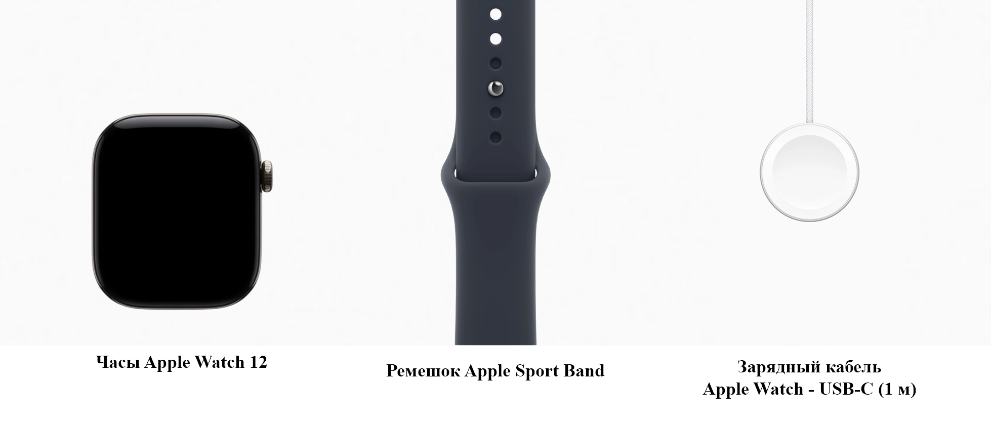 Apple Watch Series 12 GPS + Cellular 42mm Natural Titanium Case with Navy Blue Sport Band - M/L (MJGG4)