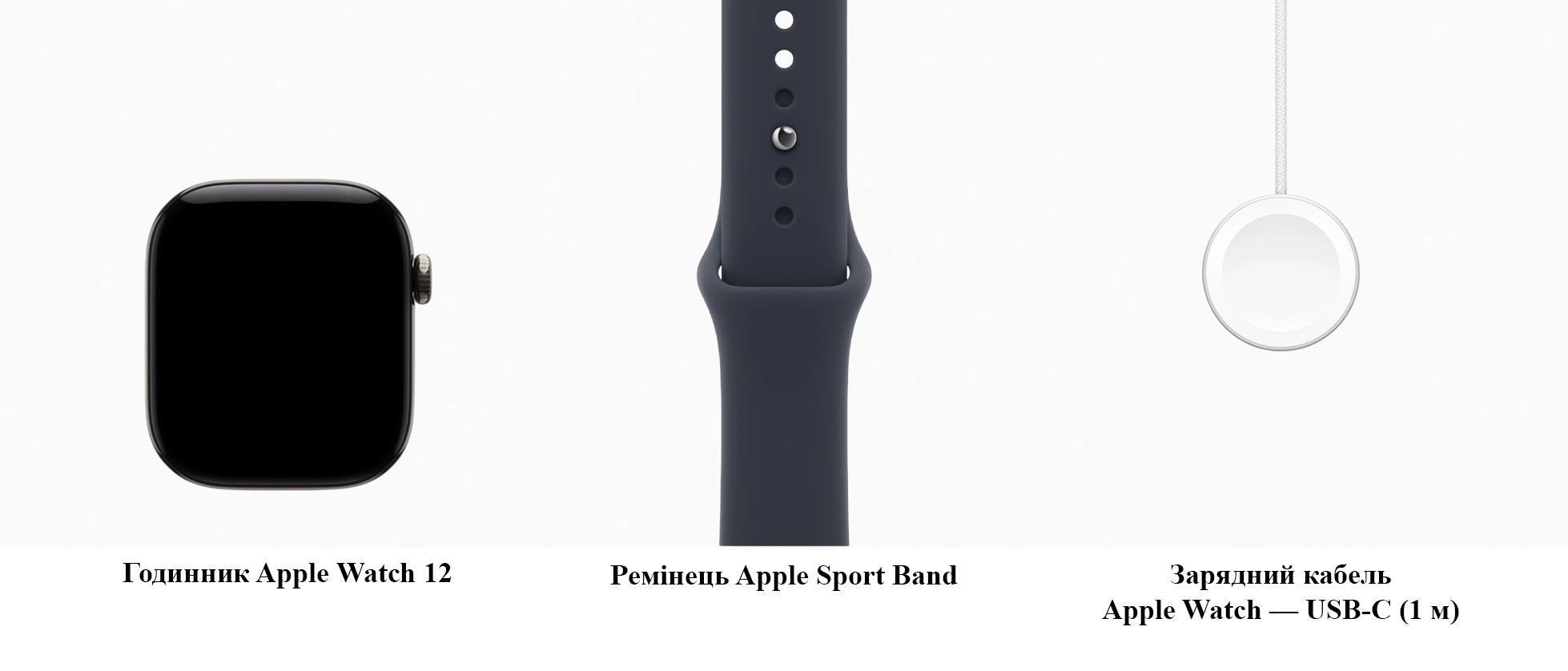 Apple Watch Series 12 GPS + Cellular 42mm Natural Titanium Case with Navy Blue Sport Band - M/L (MJGG4)