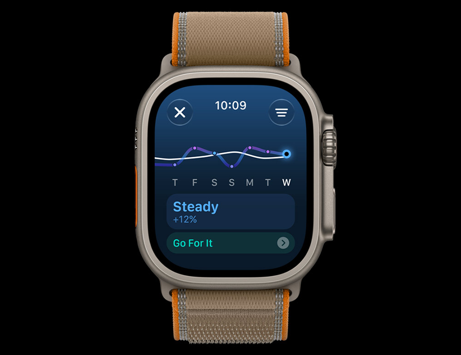 AApple Watch Ultra 4 GPS + Cellular 49mm Black Titanium Case with Translucent Black Ocean Band (MJAY4)
