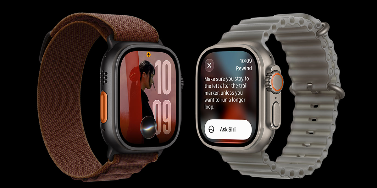 AApple Watch Ultra 4 GPS + Cellular 49mm Black Titanium Case with Translucent Black Ocean Band (MJAY4)