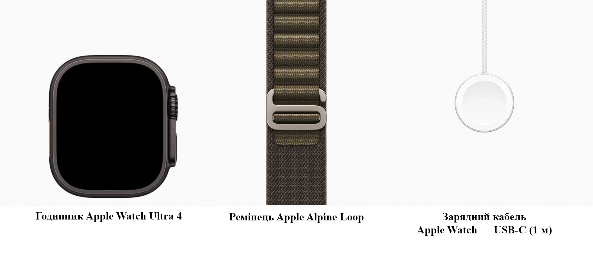 Apple Watch Ultra 4 GPS + Cellular 49mm Black Titanium Case with Dark Olive Alpine Loop - Large (MJCT4+MKDY4)