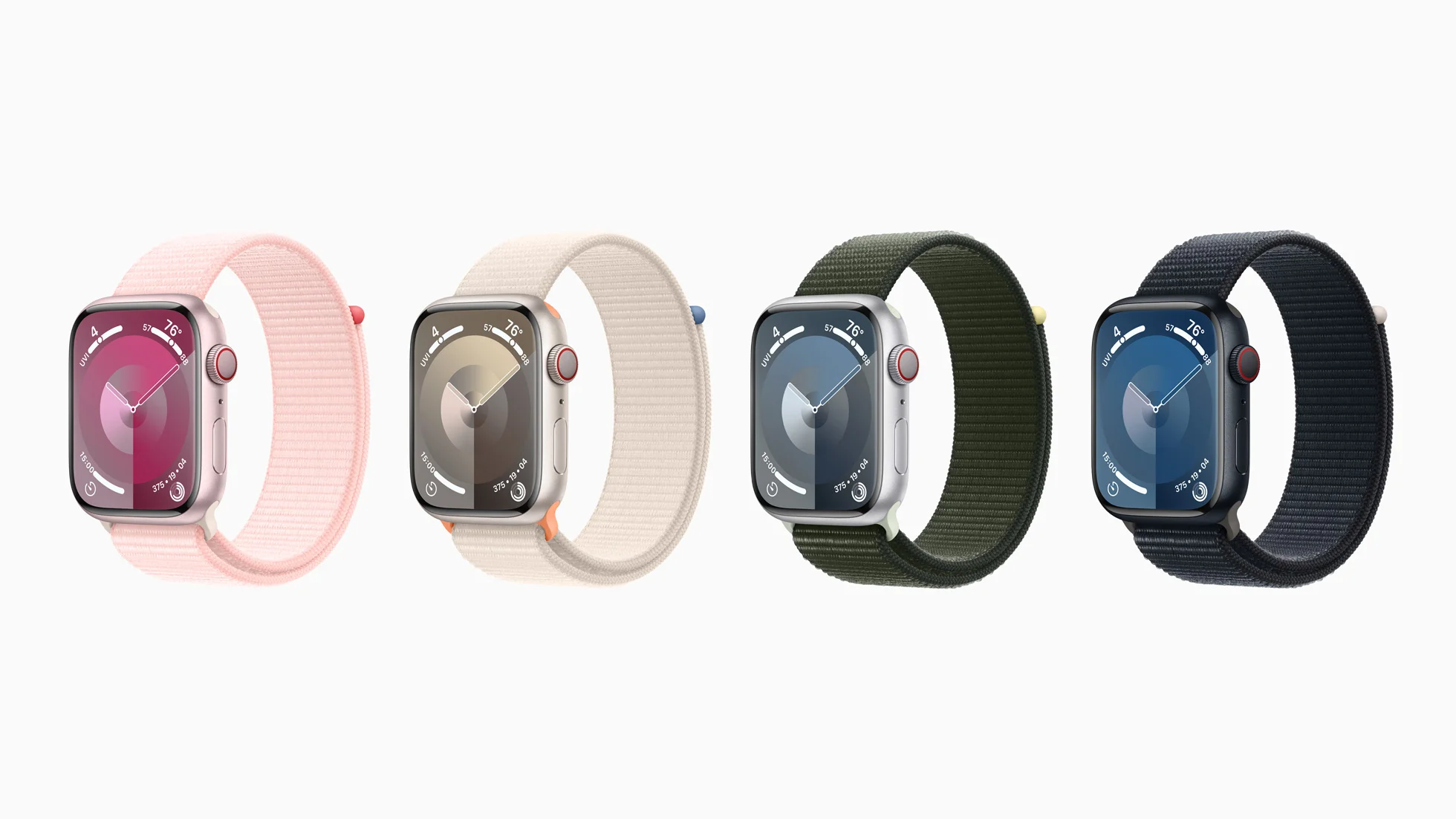 Apple Watch Hermès Series 9 GPS + Cellular 41mm Space Black Stainless Steel Case with Denim/Noir Toile H Single Tour (MRQ53+MTJH3)