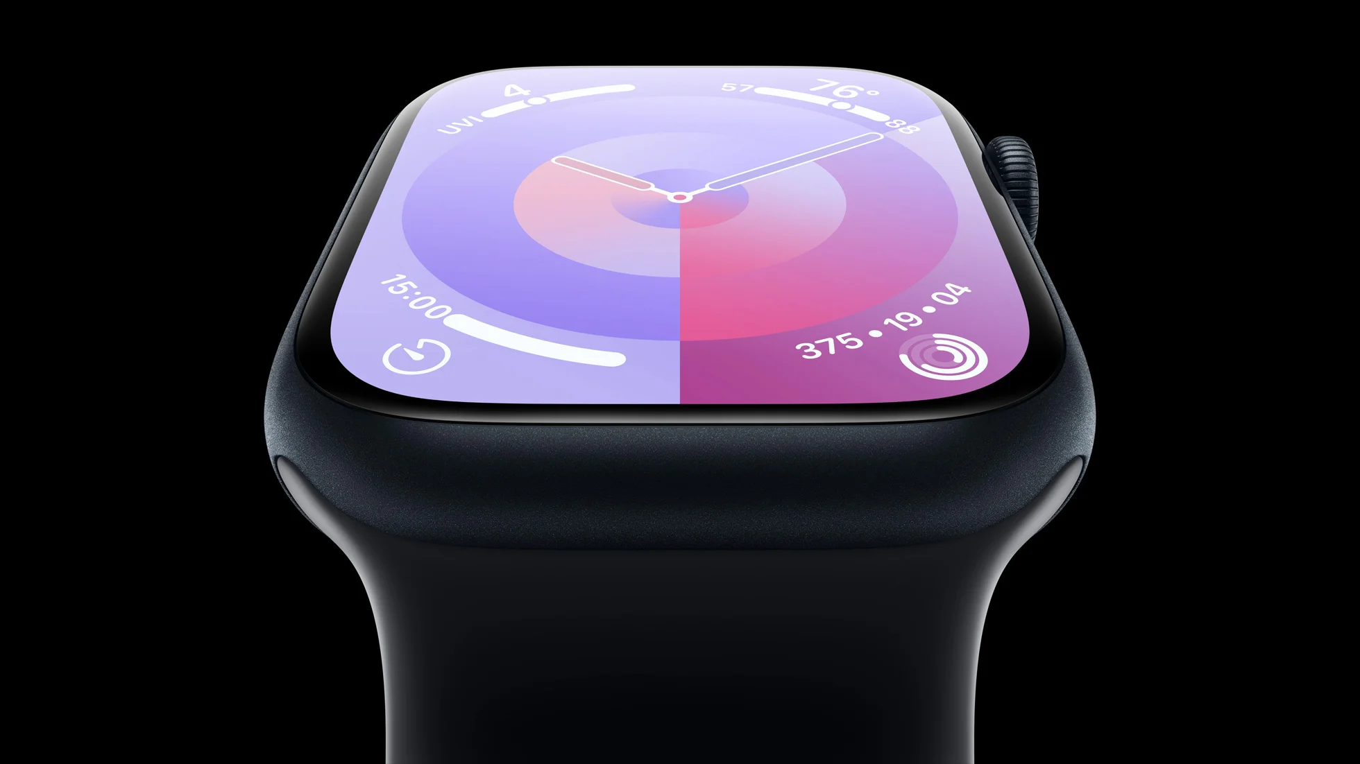 Apple Watch Hermès Series 9 GPS + Cellular 41mm Space Black Stainless Steel Case with Denim/Noir Toile H Single Tour (MRQ53+MTJH3)