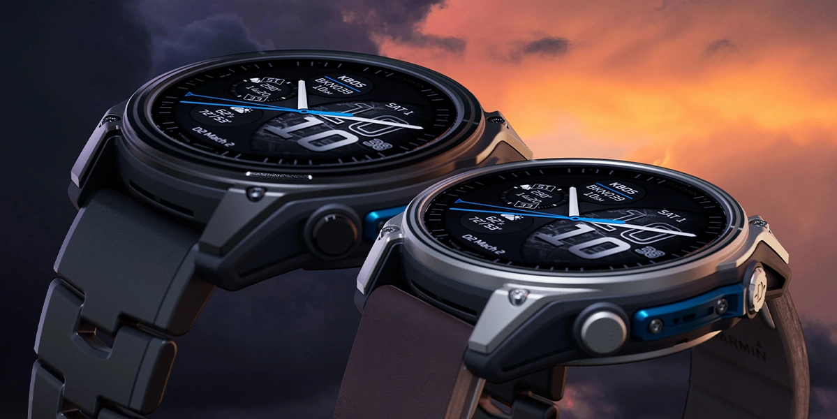 Смарт-часы Garmin D2 Mach 2 47 mm AMOLED Sapphire - Titanium Case with Oxford Brown Leather Band (010-02904-30/31)