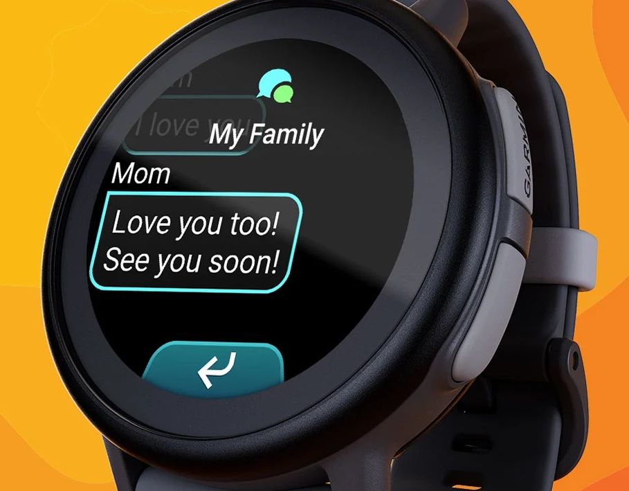 Garmin Bounce 2 – голосові та текстові повідомлення між годинником і додатком Garmin JR