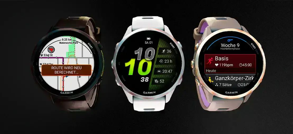 Garmin Forerunner 970 с AMOLED-дисплеем, сапфировым стеклом и титановым безелем