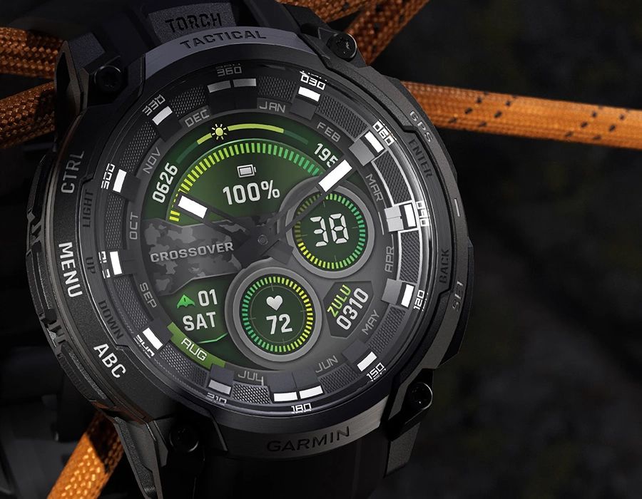 Смарт-часы Garmin Instinct Crossover AMOLED Tactical Edition - Black (010-03398-02)