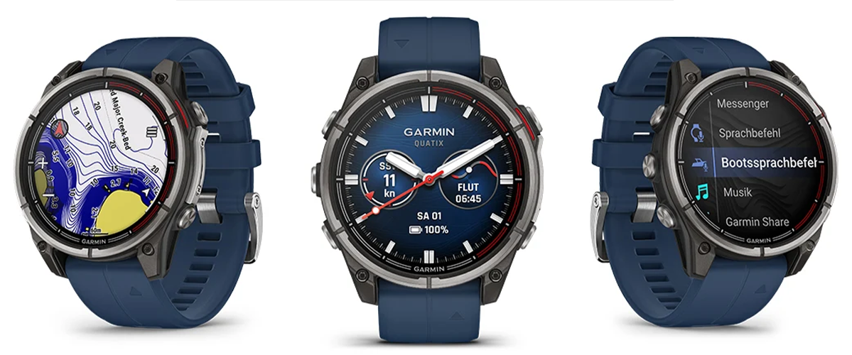 Garmin Quatix 8 використовується для управління функціями судна