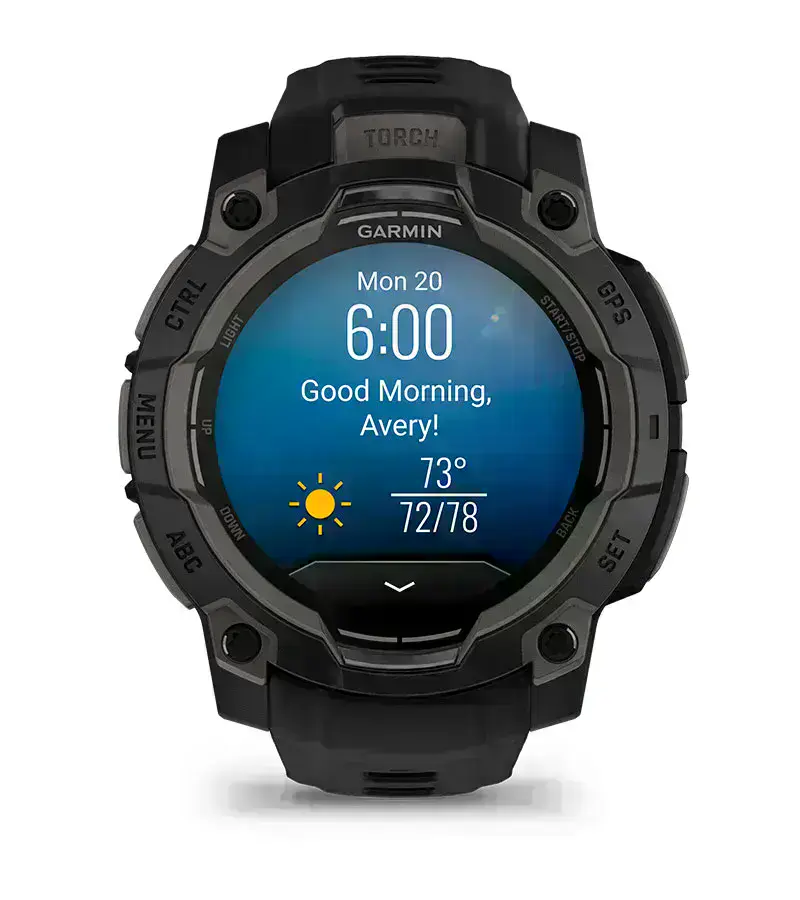 Garmin Instinct 3 AMOLED 45 мм с ярким дисплеем