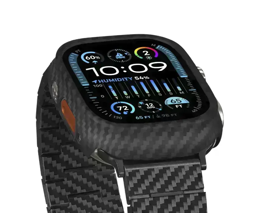 Чехол Pitaka Air Case с идеально вырезанными отверстиями для кнопок и функций Apple Watch