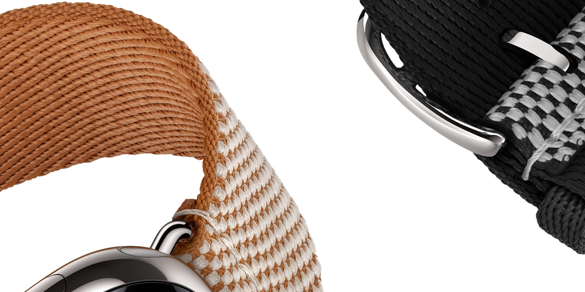 Ремешок Toile H Single Tour с шелковистой клетчатой тканью Hermès