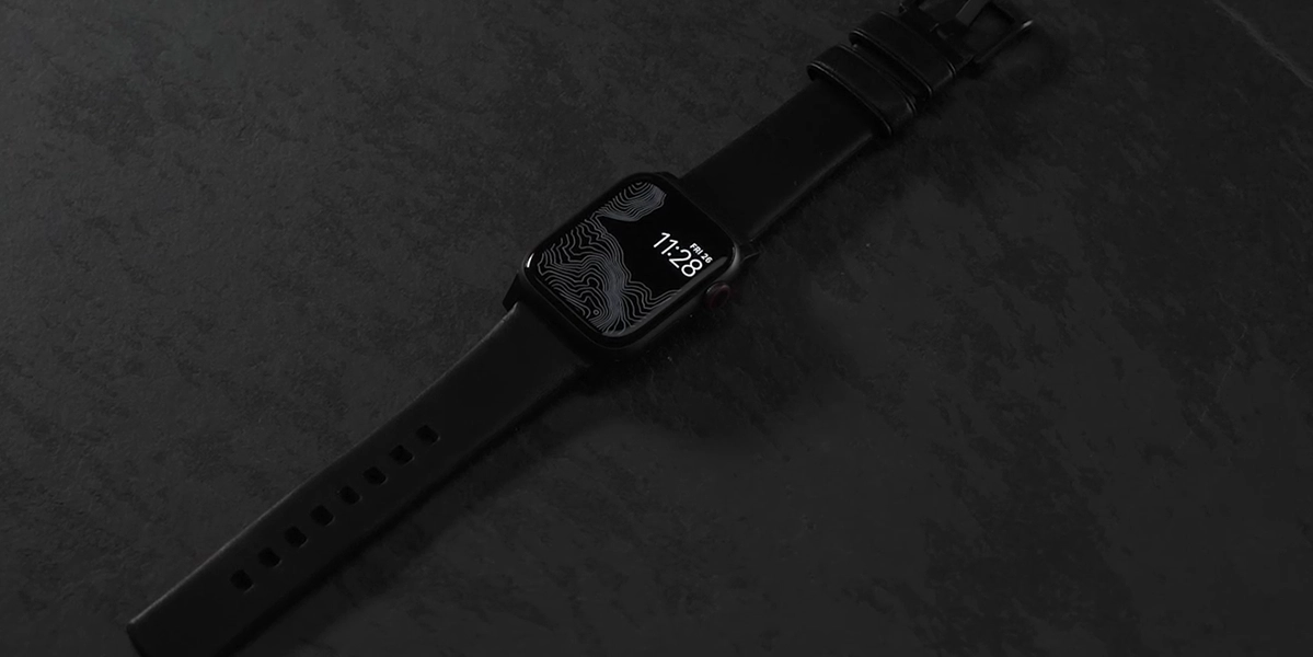 Nomad Modern Band – ремешок из кожи Horween, вид сверху