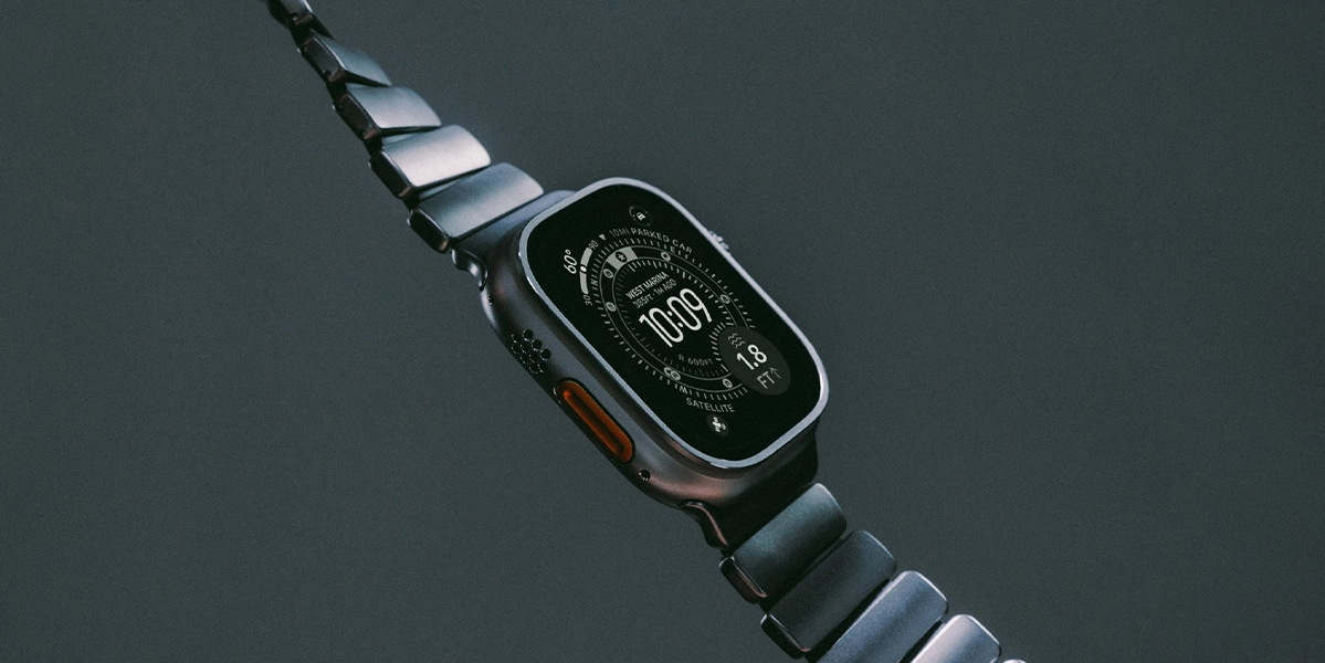 Ремінець Nomad Stratos Band Black Hardware для Apple Watch 46mm/49mm - Ultra Orange (NM011116858)