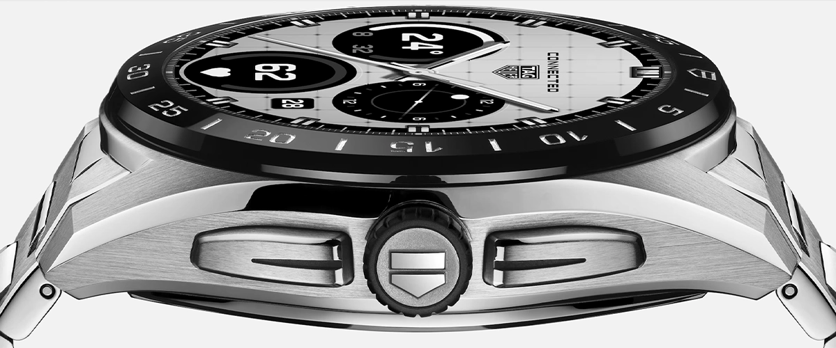 Смарт-часы TAG Heuer Connected Calibre E5 - 45 mm Steel Case with Silver Steel Bracelet (SBT8A10.BA0003)