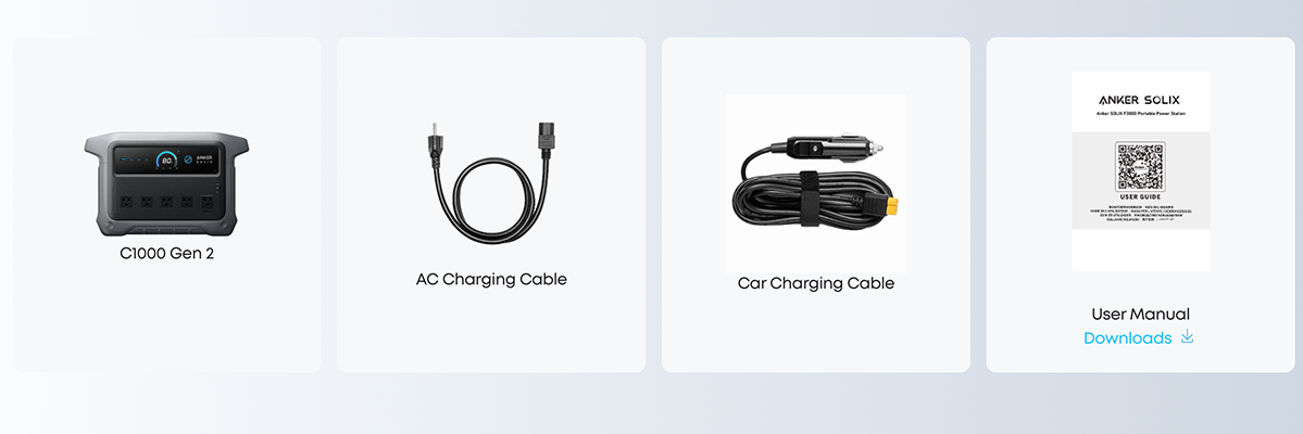 Портативная зарядная станция Anker SOLIX C1000 Gen 2 | 1024Wh 2000W (A1765)