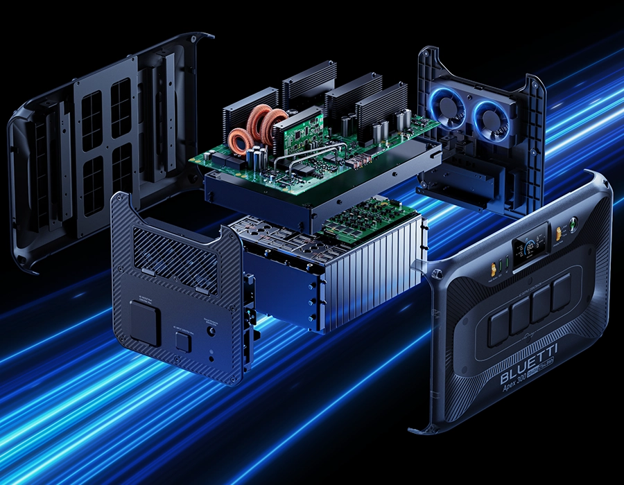 Зарядная станция BLUETTI Apex 300 2764,8Wh/3840W (P-APEX300-EU-GY-BL-010)