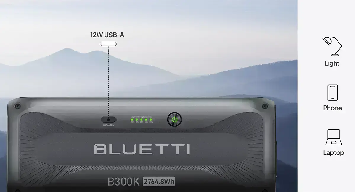 порт usb-a на дополнительной батарее b300k